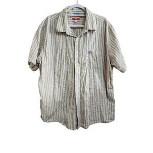 Men's Mossimo Short Sleeved Casual Button Down Shirt 2XL